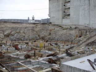 Zona esbandallada pola construtora, no castro de San Cibrao, antes de que se paralizasen as obras